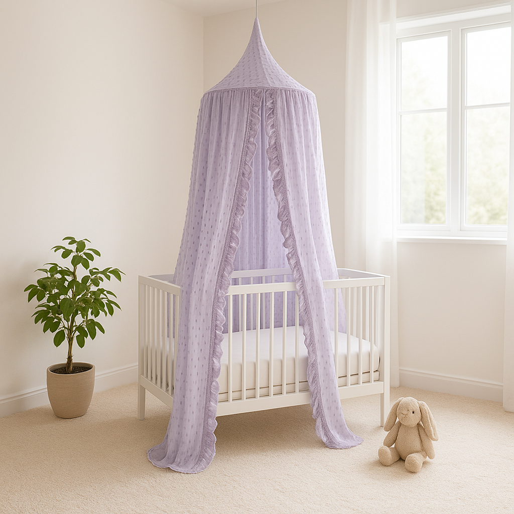 charmant ciel de lit violet