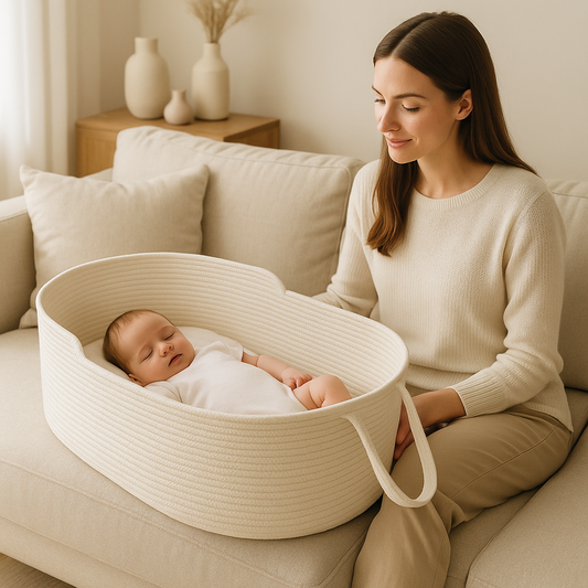 joli couffin bébé beige