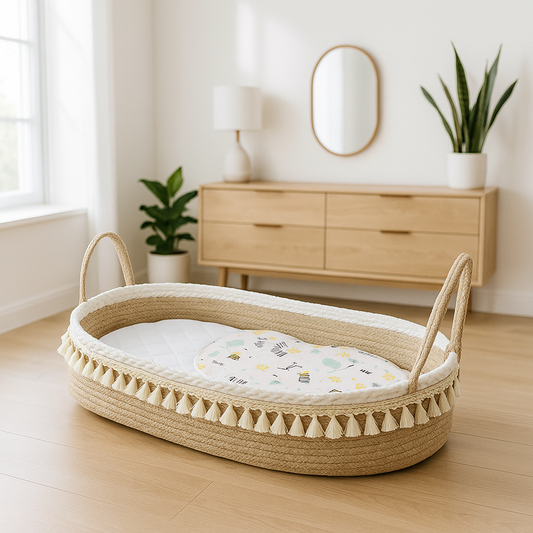 couffin pour bébé avec joli pompons