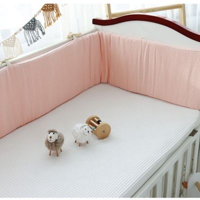 tour de lit rose en coton